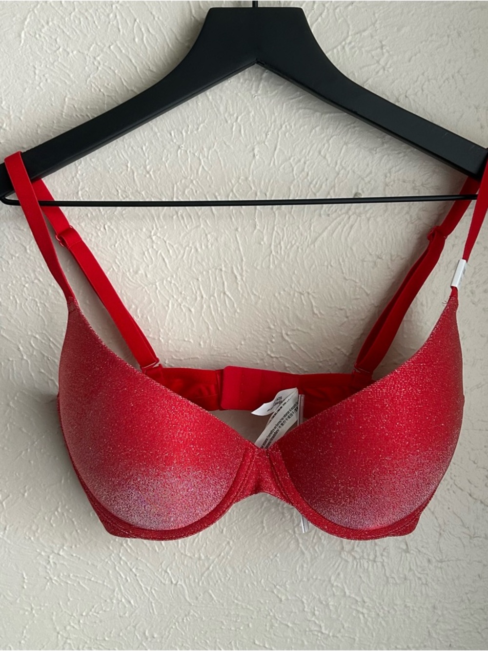 Victoria's Secret 2025 Holiday Red Glitter Push-Up Bra